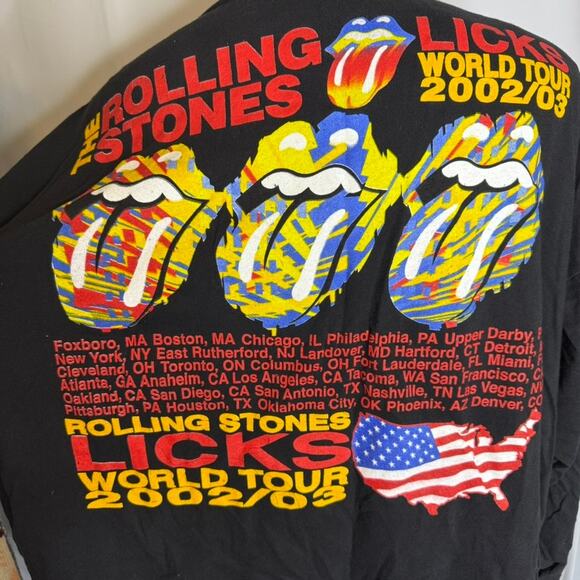 Rolling Stones Licks Tour 2002/03 Dragon Graphic Long Sleeve Shirt XXL USA - Picture 4 of 8